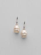 Majorica 12mm White Baroque Pearl Drop Earrings