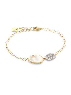Marco Bicego Lunaria 18k Yellow Gold & Diamond Chain Bracelet