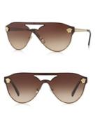 Versace 142mm Gradient Cutout Shield Sunglasses