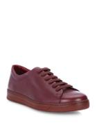 Prada Pebbled Leather Lace-up Sneakers