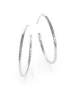 Ippolita Stella Diamond & Sterling Silver #3 Hoop Earrings/1.6