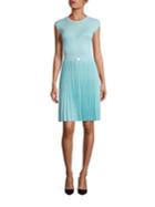 Versace Collection Short-sleeve Pleated Skirt Dress