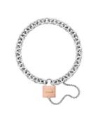 Michael Kors Tri-tone Ribbed Padlock Bracelet