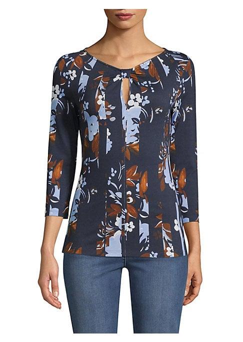 St. John Painted Floral Top
