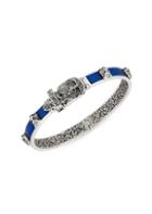 Gucci Silver & Blue Belt Bracelet