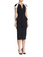 Roland Mouret Otterden Two-toned Stretch Dress