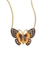 Annoushka Butterflies Diamond & 18k Yellow Gold Pendant Necklace