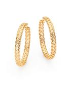 Gucci Diamantissima 18k Yellow Gold Hoop Earrings/1.5