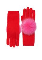 Eugenia Kim Eugenia Kim Sloane Fox Fur Pom-pom & Cashmere Gloves