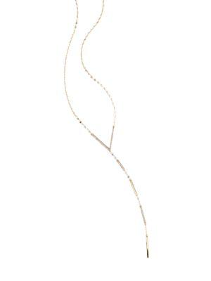 Lana Jewelry Expose Diamond, 14k Yellow & White Gold Lariat Necklace