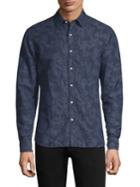 Michael Kors Printed Linen Button-down Shirt