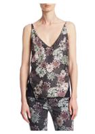J Brand Lucy Floral-print Silk Camisole