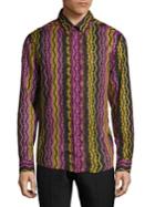 Versace Collection Long-sleeve Cotton Casual Button-down Shirt
