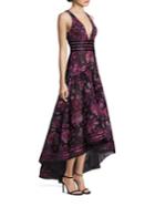 Marchesa Notte Beaded Floral Gown