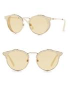 Valentino Garavani 51mm Havana Round Sunglasses