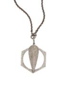 Nina Gilin Long Diamond Pendant Necklace/32