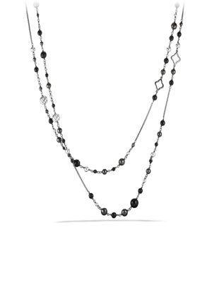 David Yurman Dy Elements Chain Necklace With Black Onyx And Hematine