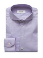 Eton Plaid Print Contemporary-fit Cotton Dress Shirt