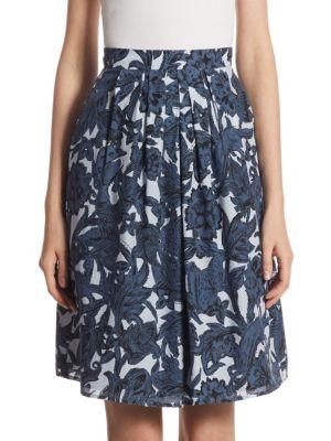 Burberry Dove Floral-print Skirt
