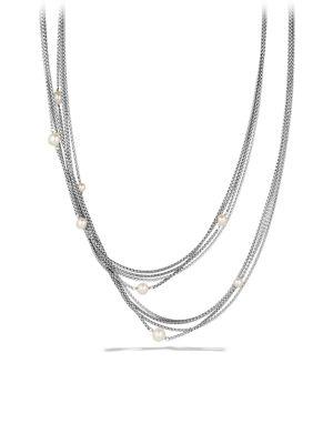David Yurman Four-row Chain Necklace With Pearls