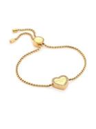 Michael Kors Heritage Pave Heart Slide Bracelet/goldtone