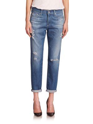 Ag Beau Slouchy Distressed Boyfriend Jeans