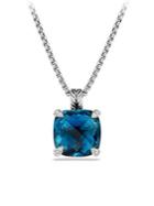 David Yurman Chatelaine Pendant Necklace With Hampton Blue Topaz And Diamonds