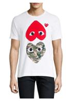 Comme Des Garcons Play Two Heart Camo Cotton Tee