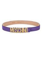 Moschino Anna Liked Logo Leather Belt