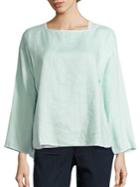 Eileen Fisher Organic Linen Box Top