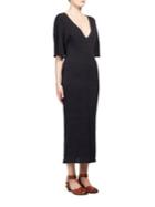 Stella Mccartney Textured Deep V-neck Dress