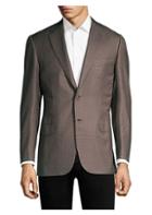Brioni Virgin Wool & Silk Check Jacket
