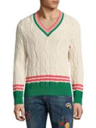 Paul Smith Striped Cable Knit Sweater