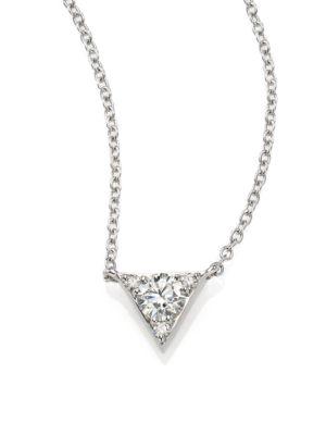 Hearts On Fire Triplicity Triangle Diamond Pendant Necklace