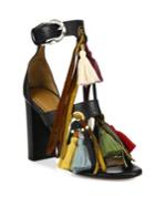 Chloe Miki Tassel Leather Block-heel Sandals