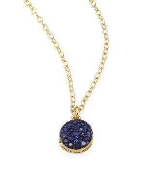 Ila Zerrah Blue Sapphire & 14k Yellow Gold Locket Necklace