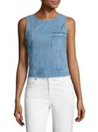 7 For All Mankind Denim Shell Top