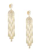 Adriana Orsini 18k Yellow Gold Waterfall Crystal Chandelier Earrings