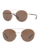 Valentino Garavani Rockloop 55mm Round Sunglasses