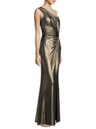 Laundry By Shelli Segal Knotted One-shoulder Gown