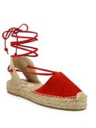 Soludos Suede Lace-up Platform Espadrilles