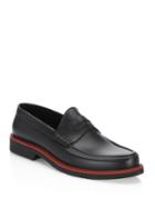 Saks Fifth Avenue Collection Moc Rubber Penny Loafers