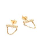 Zoe Chicco Diamond & 14k Yellow Gold Draped Chain Stud Earrings