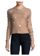 Zoe Jordan Euler Distress Crop Sweater
