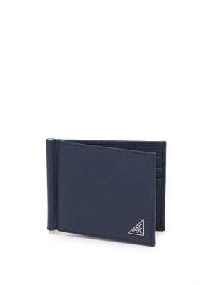 Prada Saffiano Leather Triangolo Billfold Wallet