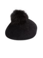 Lola Hats Pom Gum Drop Velour & Fur Hat