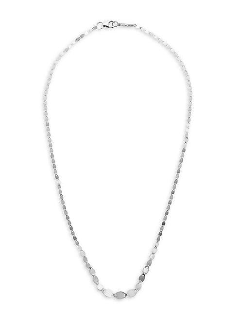 Lana Jewelry Graduating Blush 14k White Gold Disc Chain Necklace