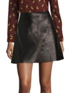 Alice + Olivia Trixie Crossover Leather Mini Skirt
