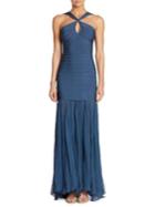Herve Leger Mixed Media Bandage Gown