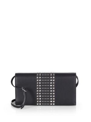 Gucci Broadway Leather Evening Clutch With Stud Detail